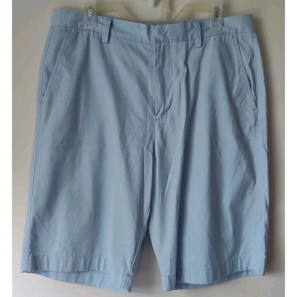 J. Crew Men's Flat Front‎ Chino Cotton Shorts Baby Blue Size 34 Style 14054